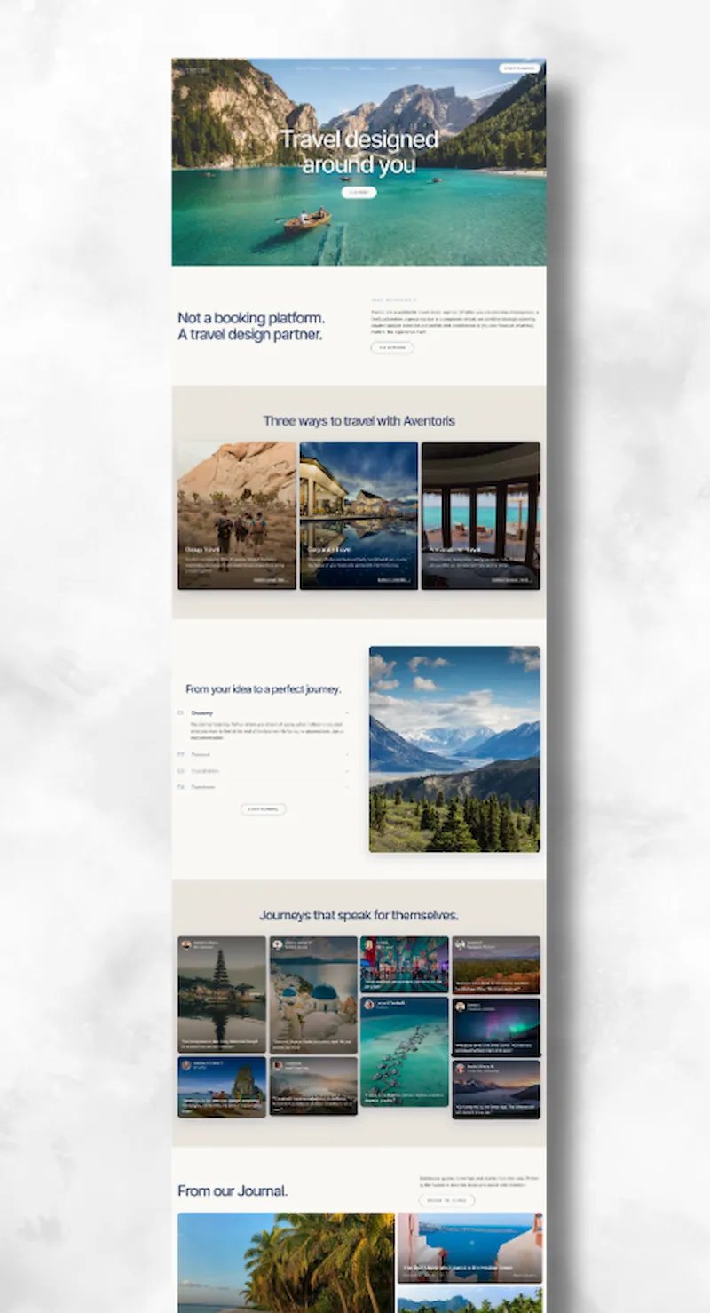 Aventoris mobile design