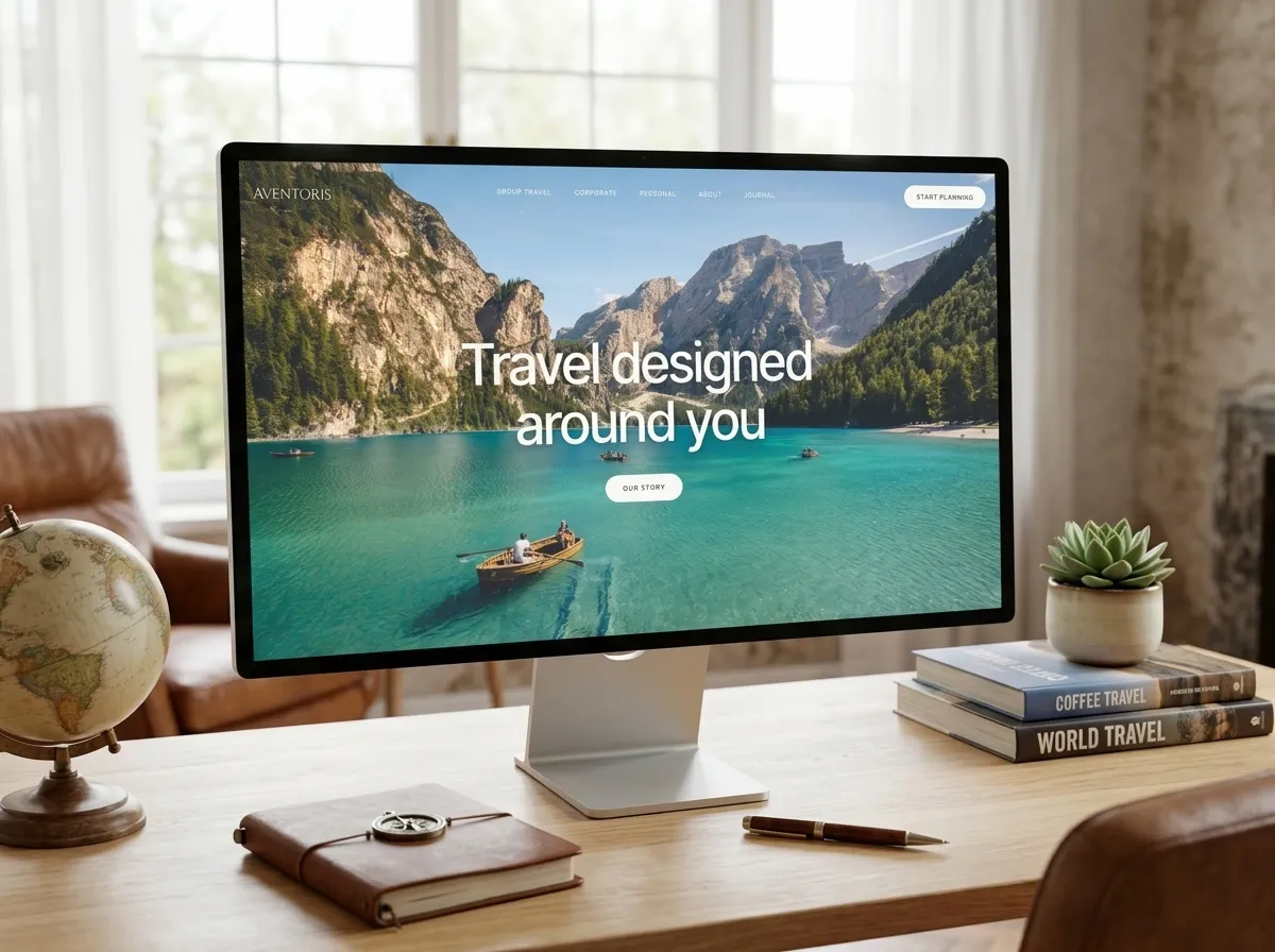 Aventoris homepage design